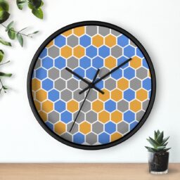 SimDex Logo Hexagons Pattern | Wall Clock