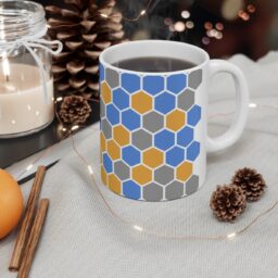SimDex Logo Hexagons Pattern | Ceramic Mug 11oz